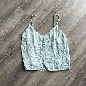 NWOT Free People Flowy Button Down Tank Top